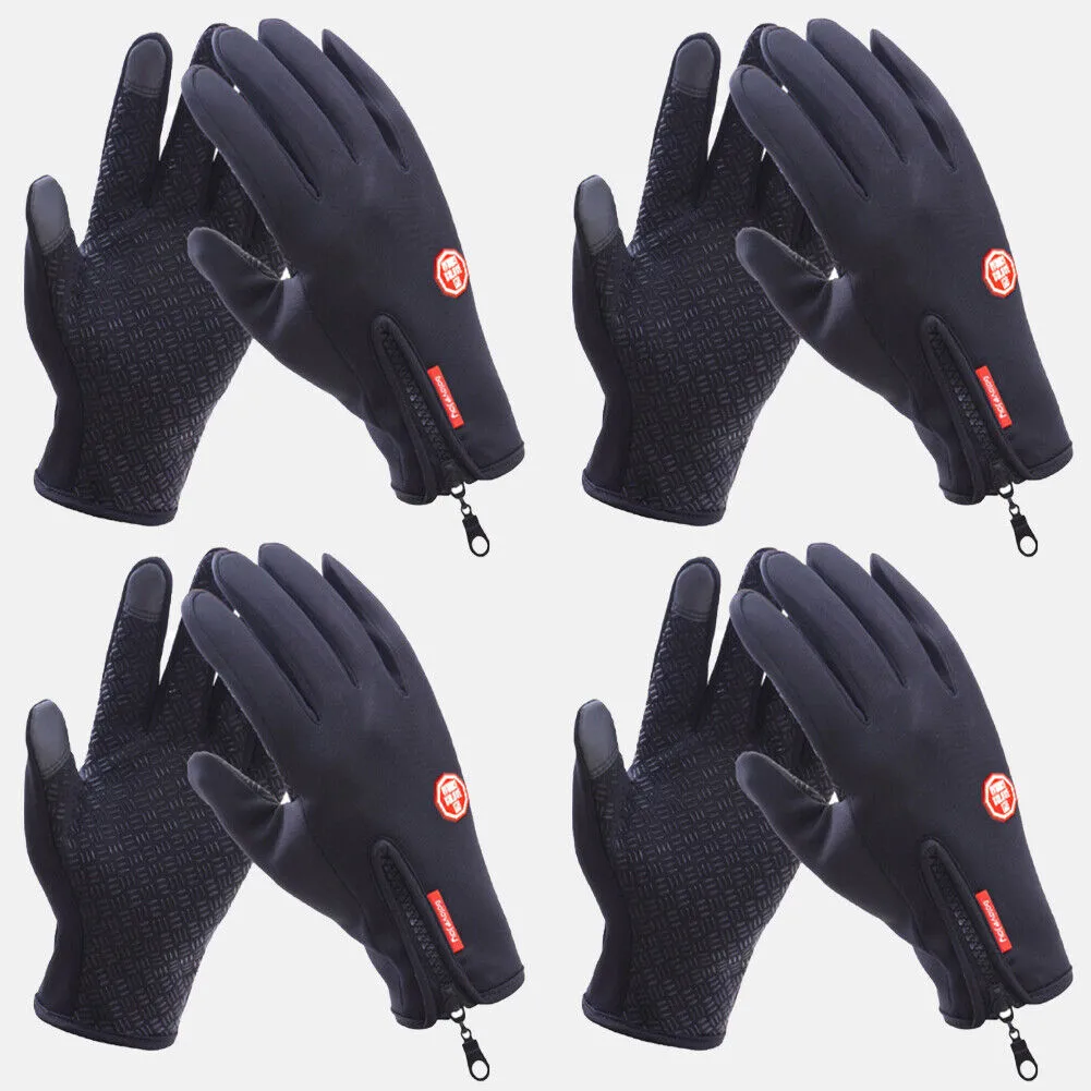 US 2-4 Pairs Touchscreen Winter Warm Mittens Cycling Gloves Thermal Waterproof