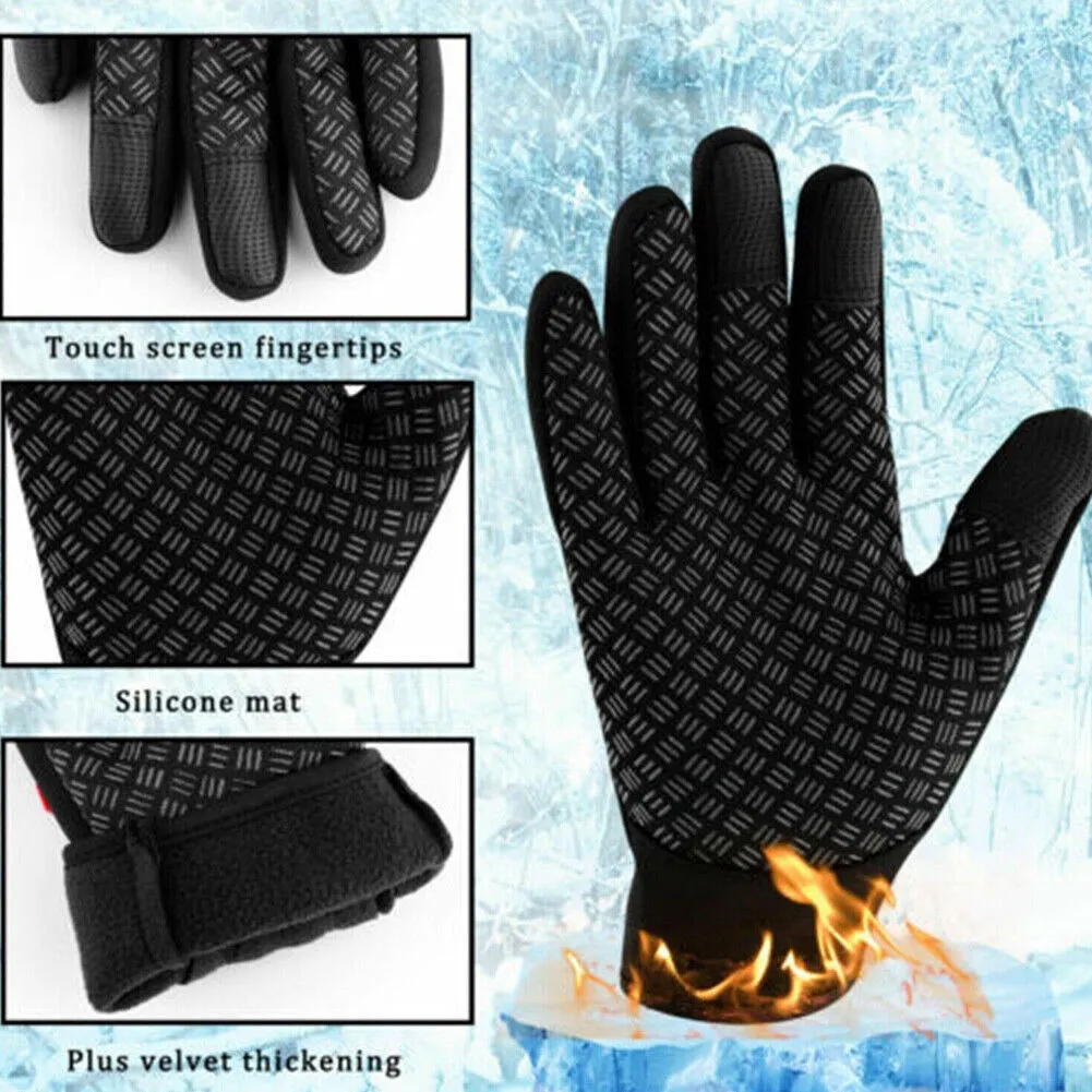 US 2-4 Pairs Touchscreen Winter Warm Mittens Cycling Gloves Thermal Waterproof