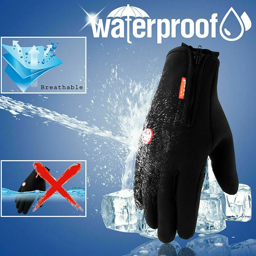 US 2-4 Pairs Touchscreen Winter Warm Mittens Cycling Gloves Thermal Waterproof