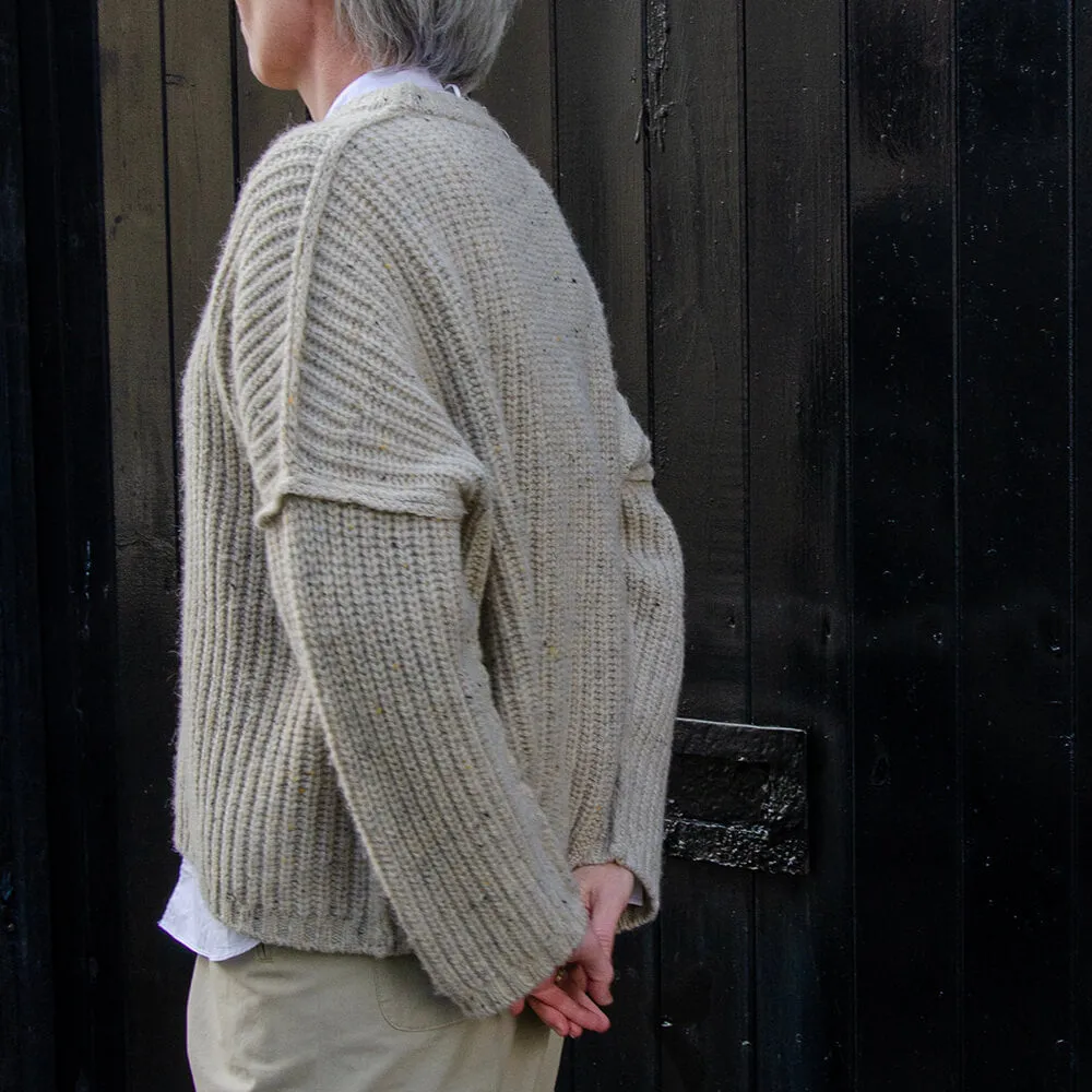 Vic and Bert Oatmeal Tweed Oversized Shetland Sweater