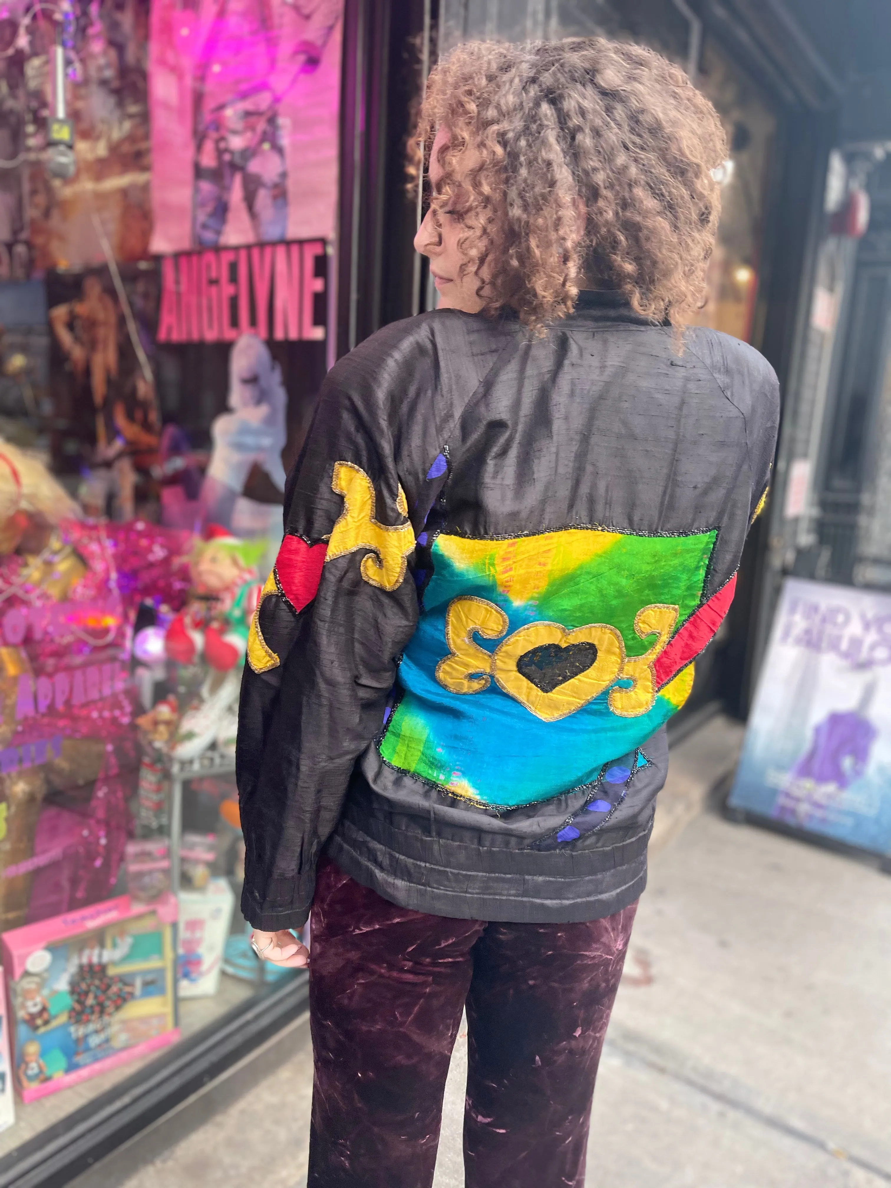 Vintage 90s Geometric Hearts Jacket