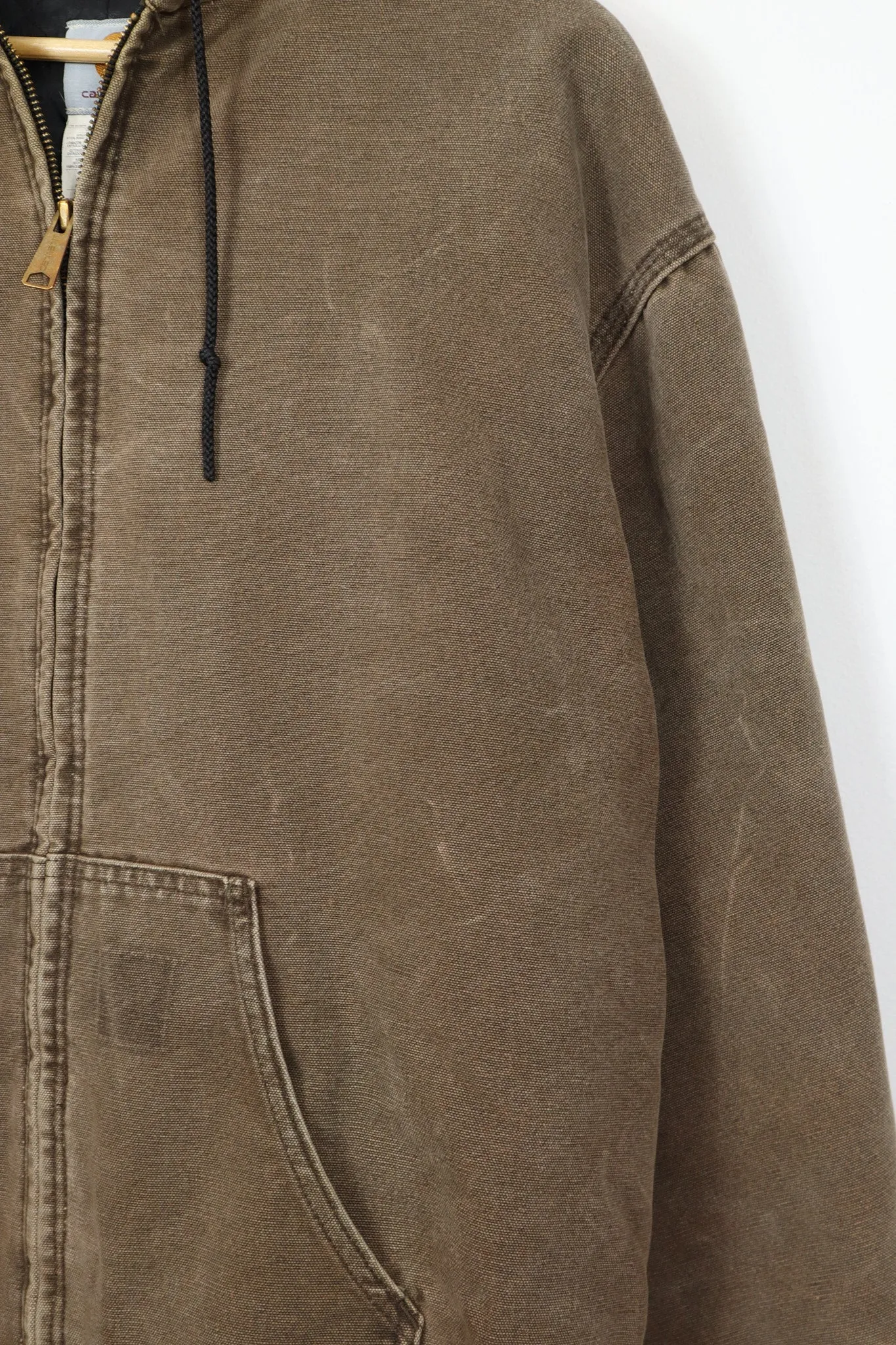 Vintage Carhartt Faded Brown Hooded Jacket