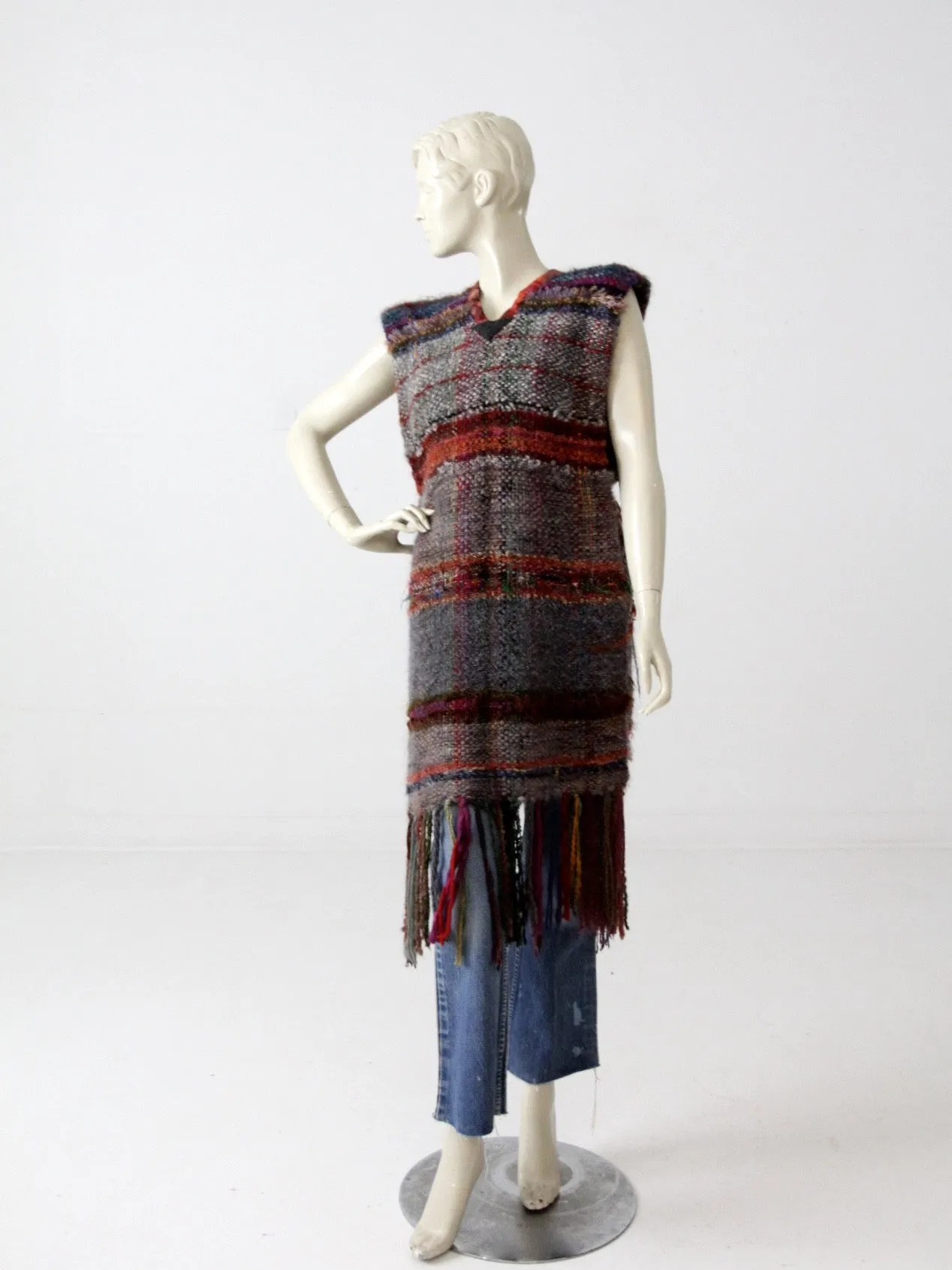 vintage hand knit tunic dress