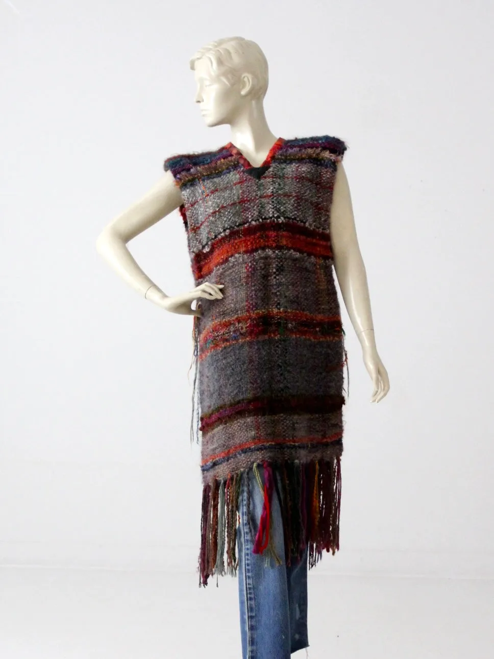 vintage hand knit tunic dress