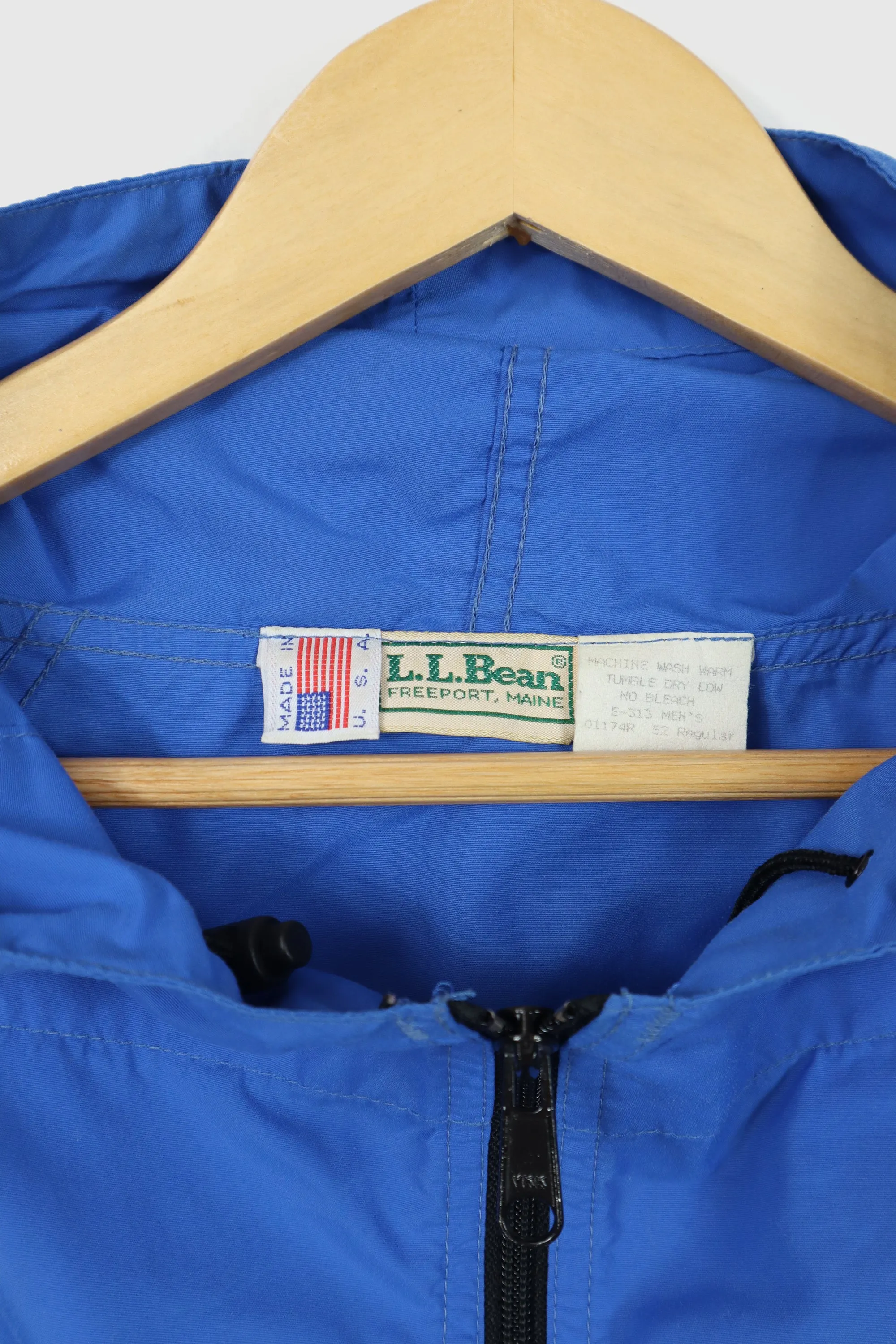 Vintage L.L. Bean Blue Anorak Jacket