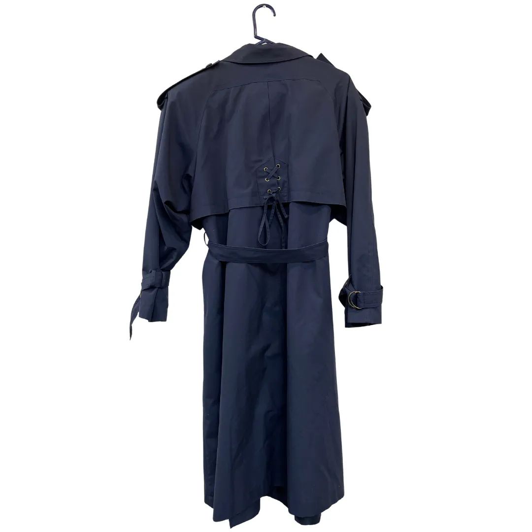 vintage navy trench coat - 16