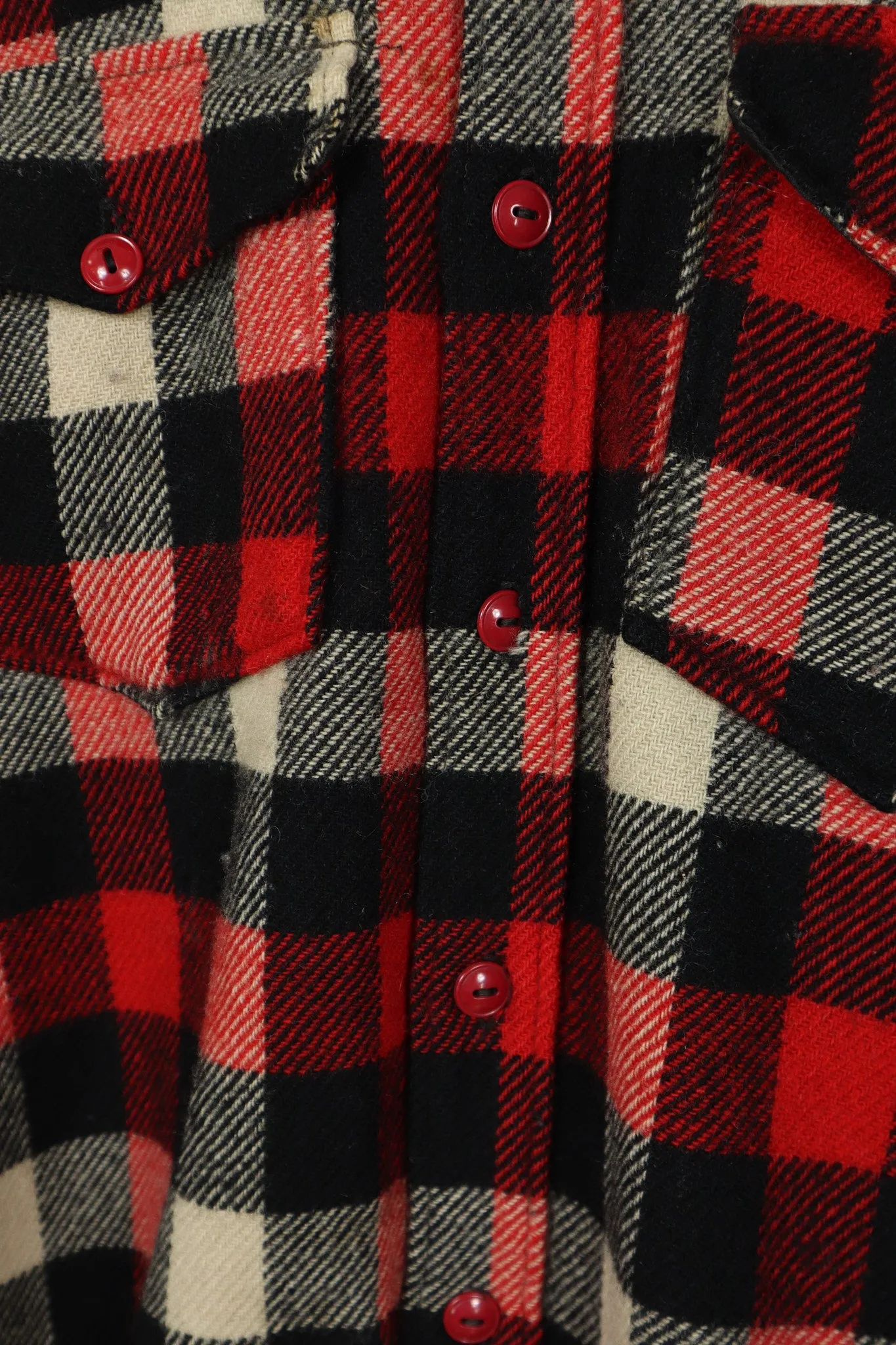 Vintage Woolrich Heavyweight Black Plaid Shirt Jacket