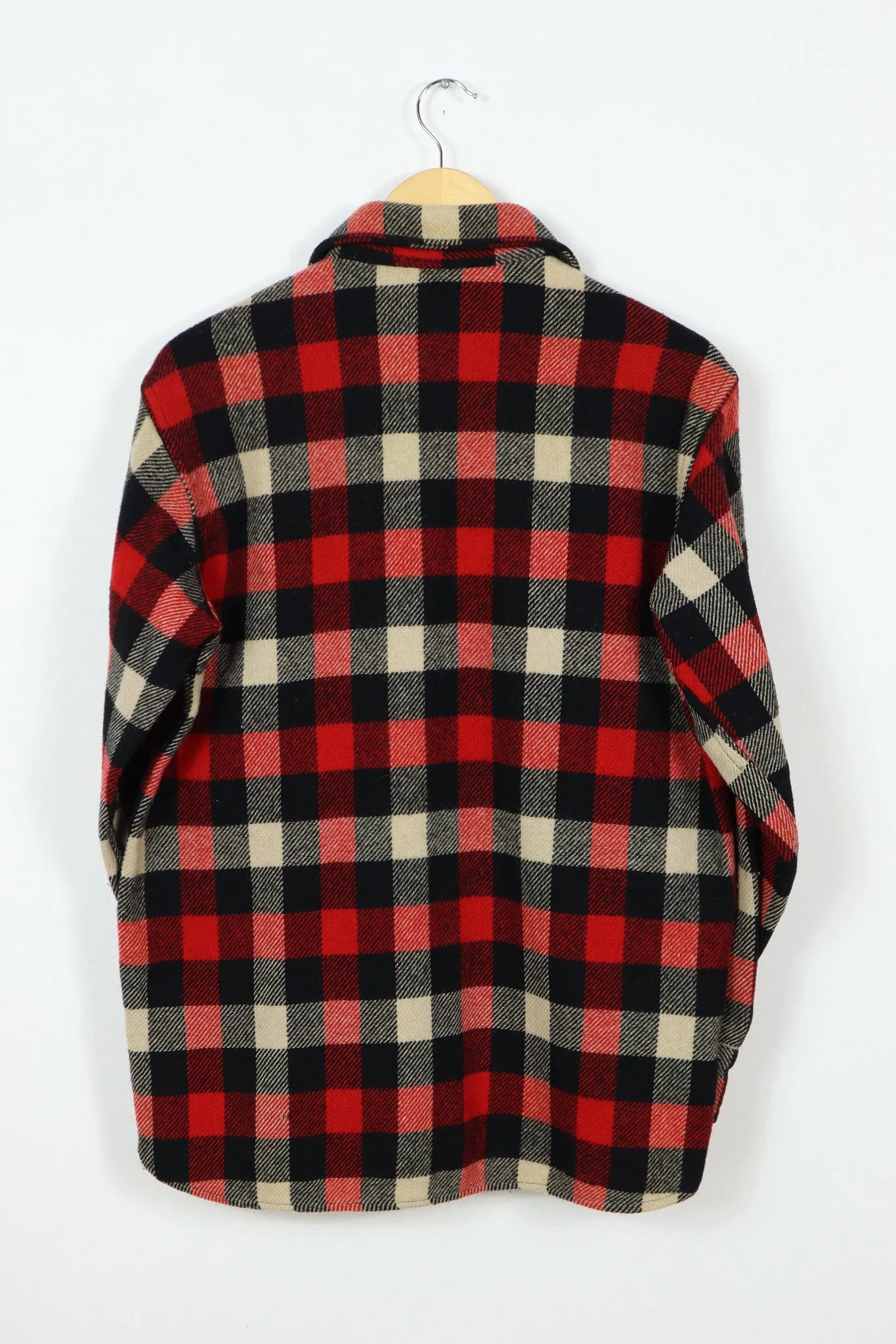 Vintage Woolrich Heavyweight Black Plaid Shirt Jacket