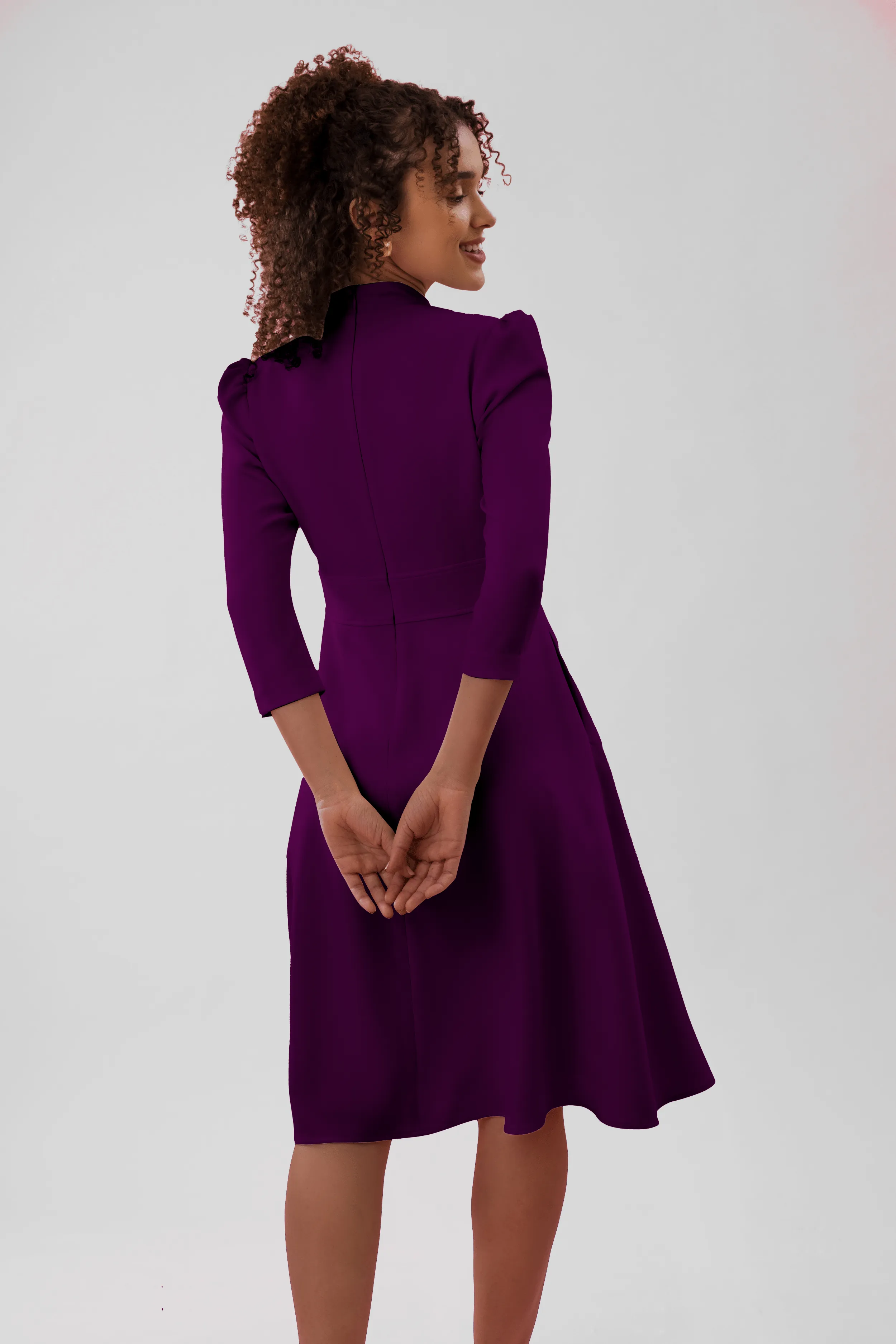 Vision Flare Crepe Midi Dress