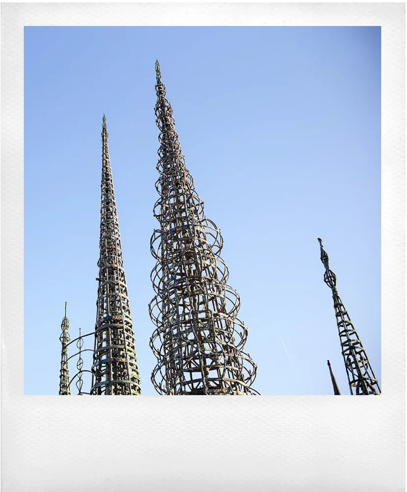 Watts Towers on Polaroid: Mathieu Lebreton Photographer.