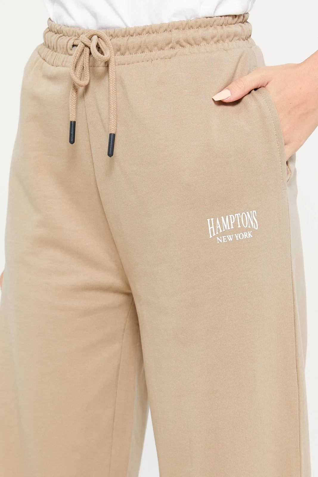 Women Brown Printed Joggers