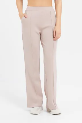 Women Lilac Wide Leg Active Pants