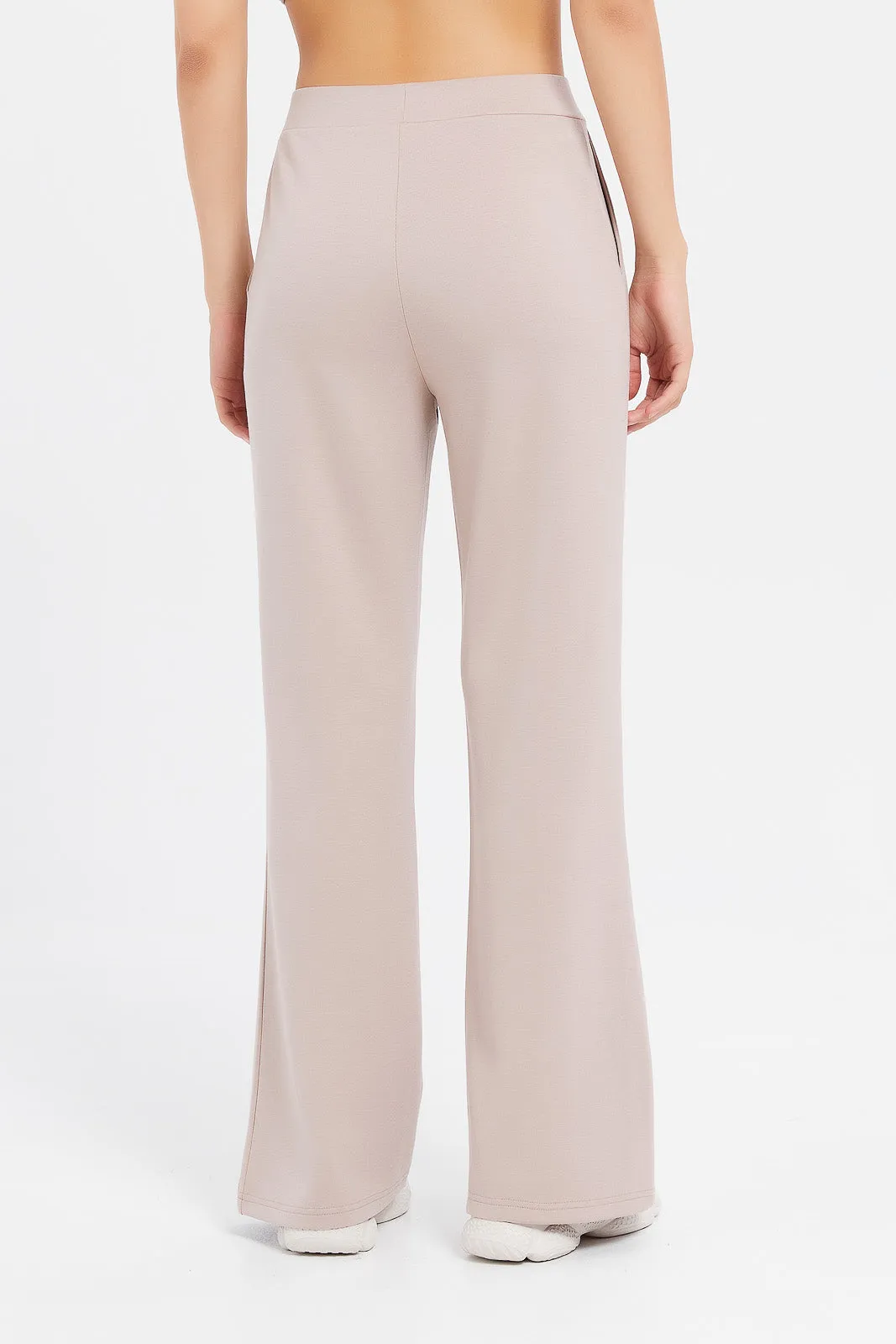 Women Lilac Wide Leg Active Pants