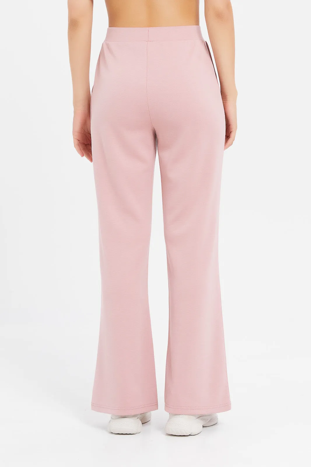 Women Pink Wide Leg Active Pants