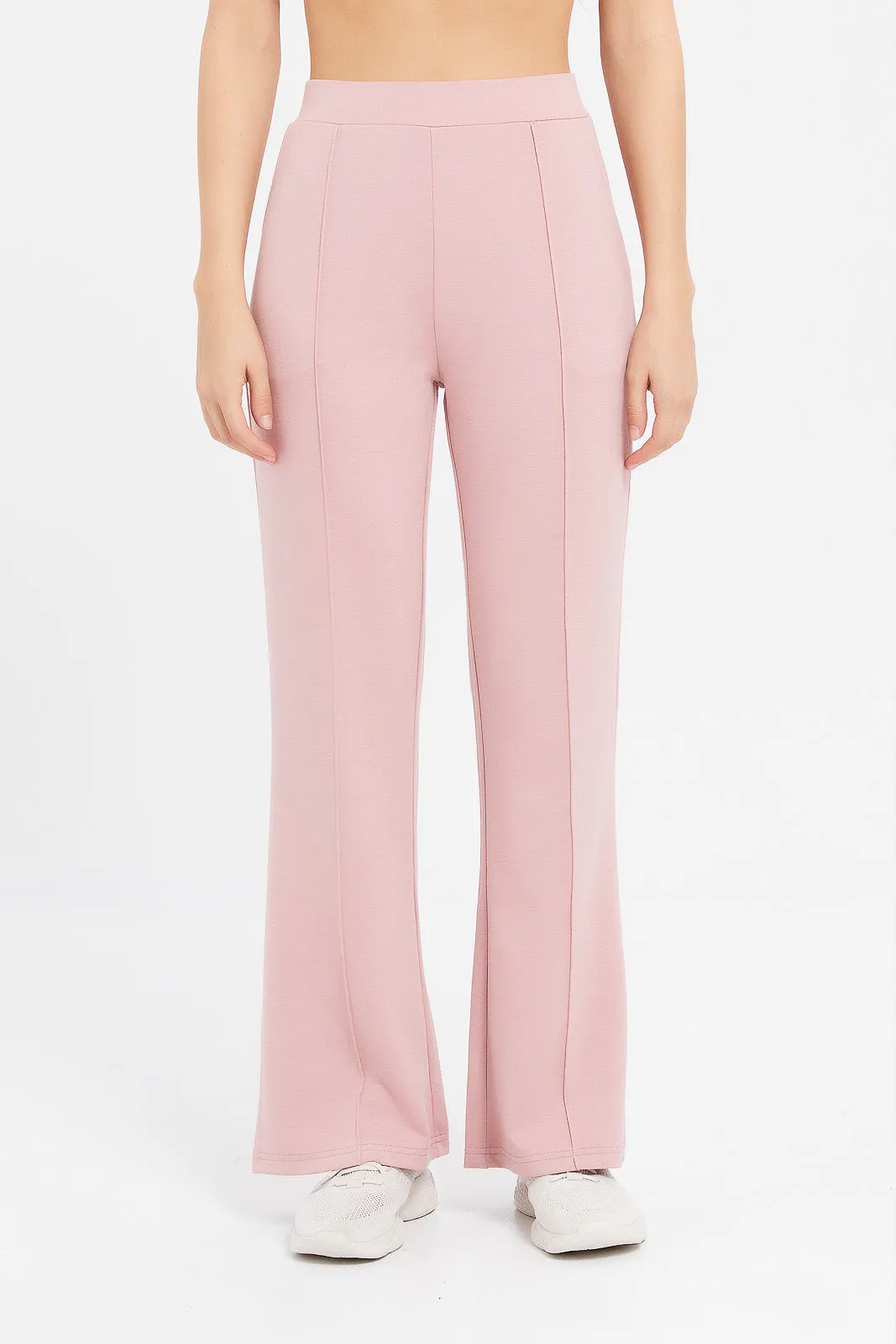 Women Pink Wide Leg Active Pants