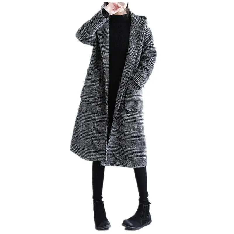 Women Plus Sizes Woolen Winter Coat