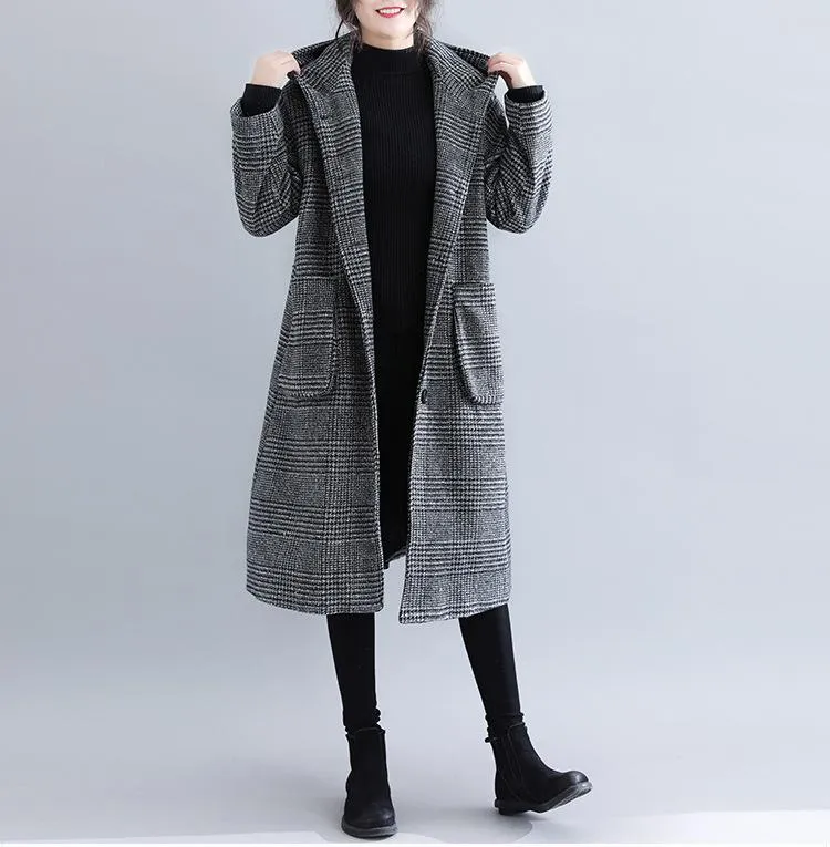 Women Plus Sizes Woolen Winter Coat