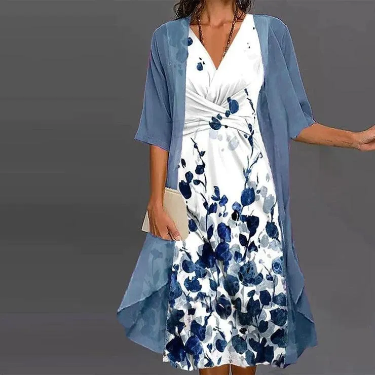 Women's Fashion Chiffon Suit Dress