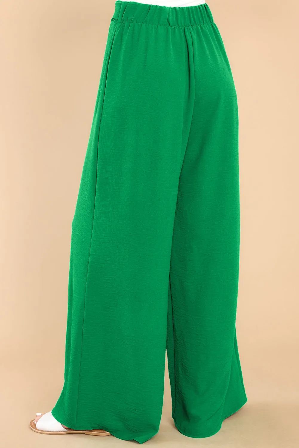 Women's High Waist Loops Belted Wide Leg Pants