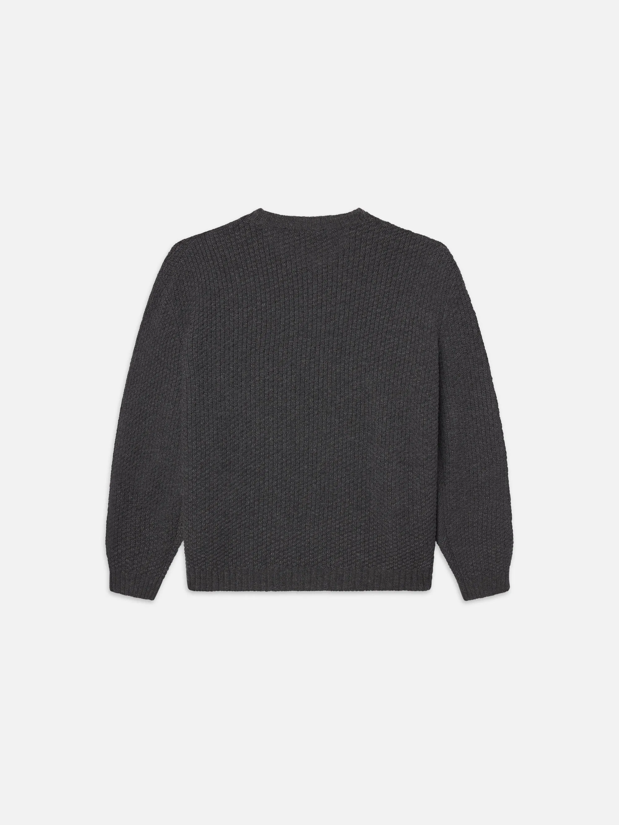 Wool Cashmere Textured Sweater  -- Anthracite