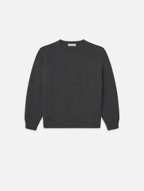 Wool Cashmere Textured Sweater  -- Anthracite