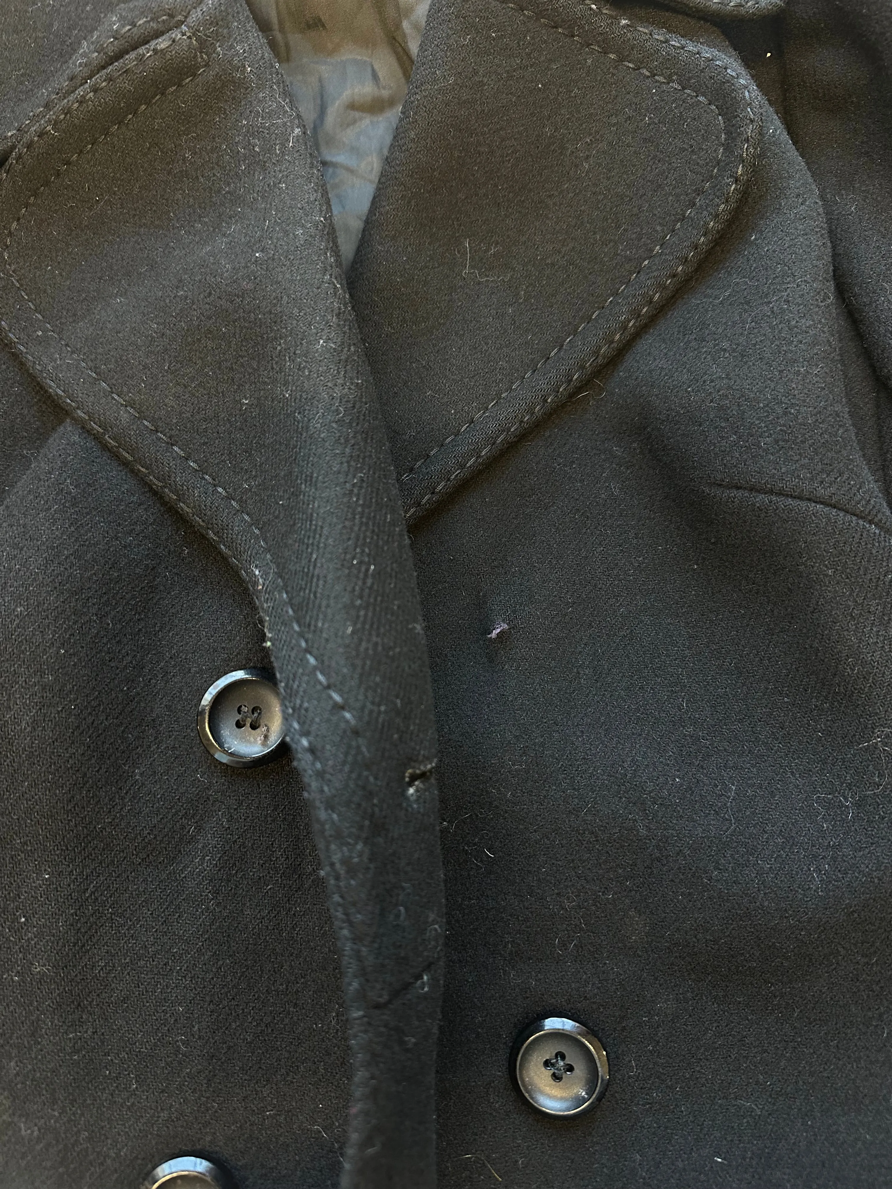 wool double breasted trench coat