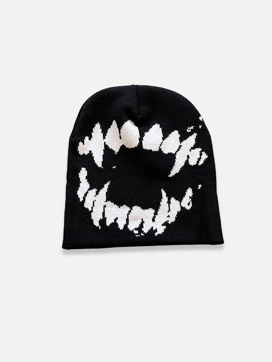 Y2K Vampire Teeth Beanie